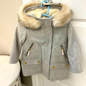 Crewcuts girls coat with fur trim!!!